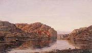 Amaldus Clarin Nielsen Morgen ved Ny-Hellesund oil painting artist